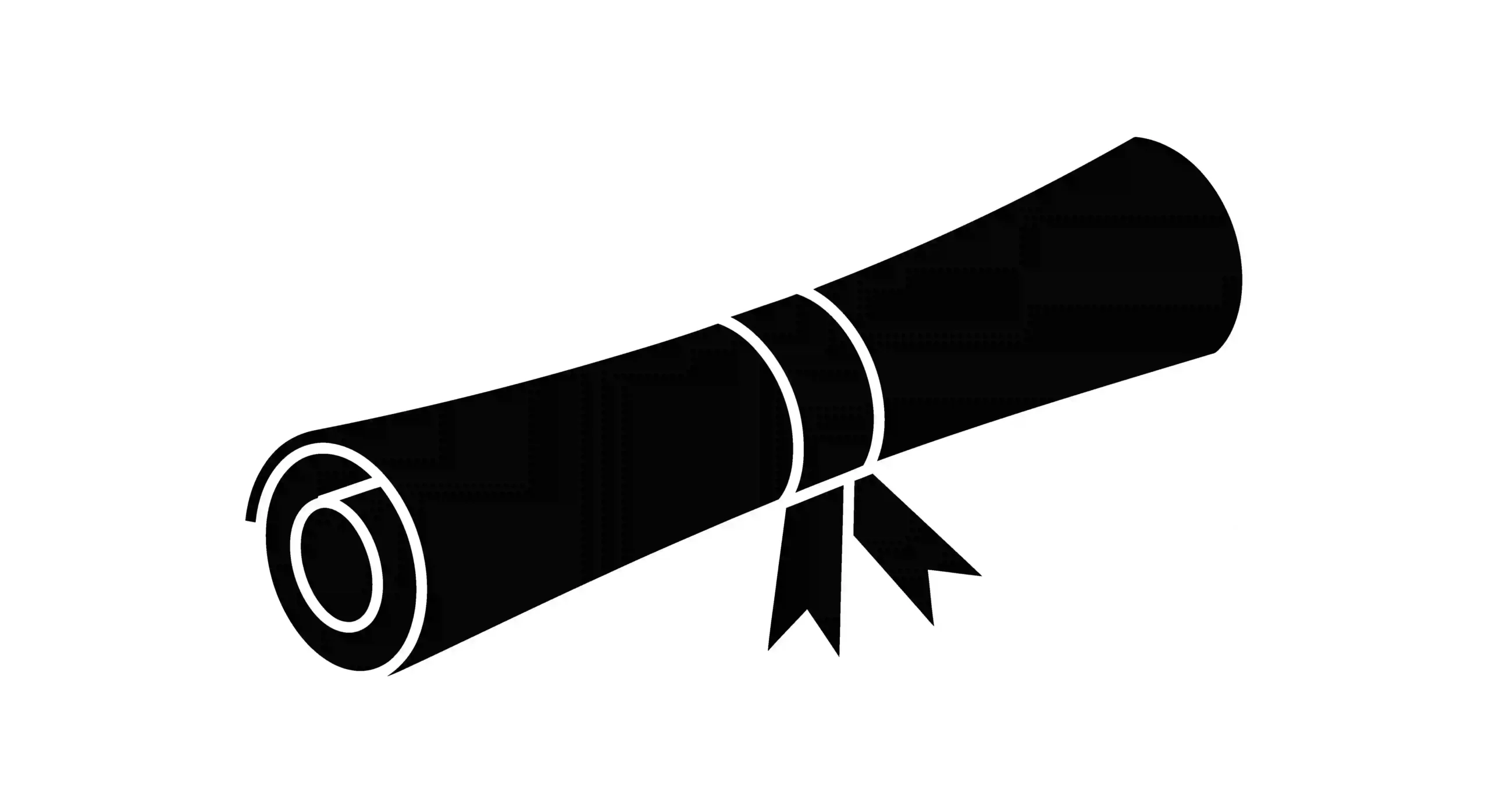 Schwarzes, aufgerolltes Abschlusszeugnis.